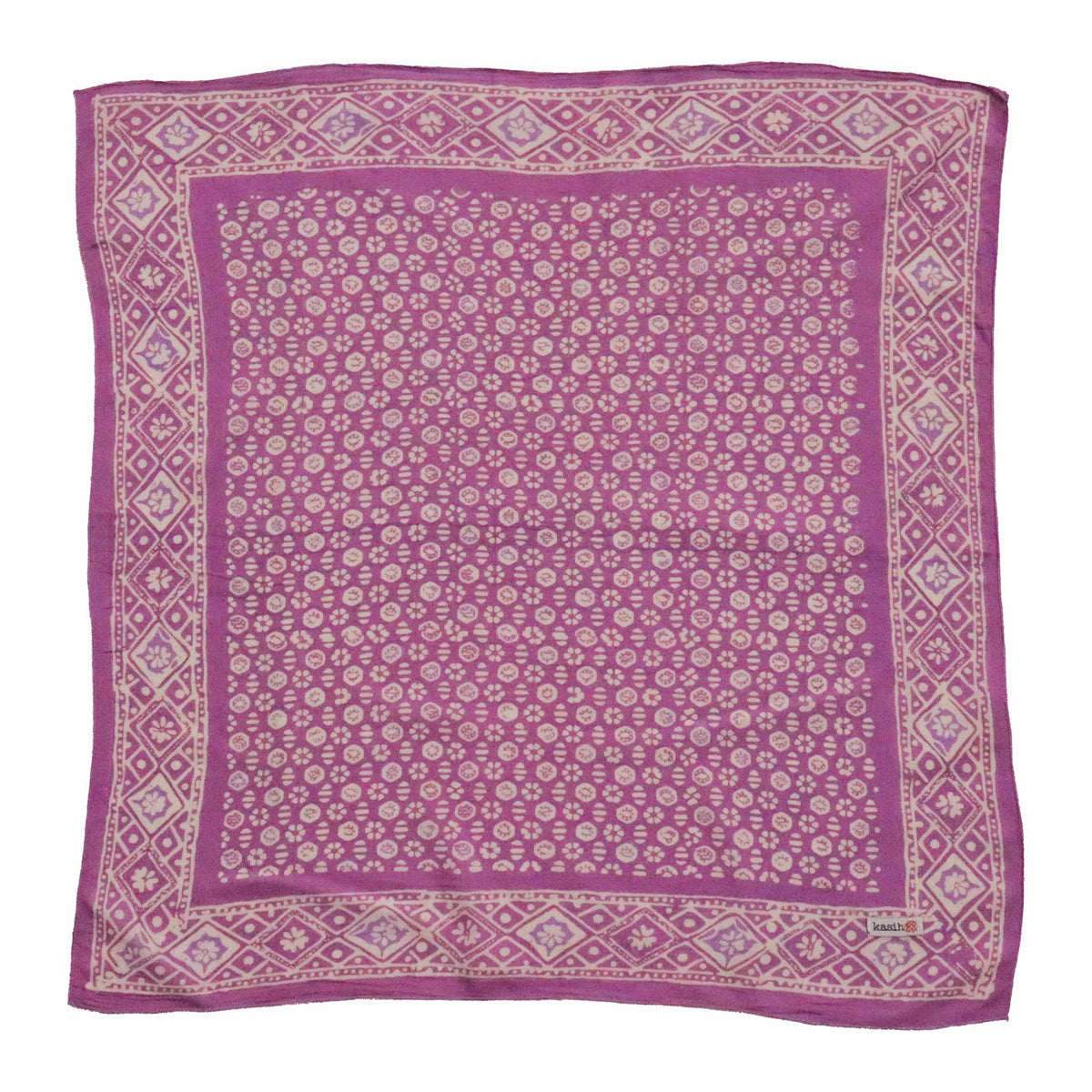 Hand Dyed Batik Bandana, 100% Soft Cotton, Timeless Trace, Purple Flower, Lilac, Lavender, Pink, Graduate's Gift