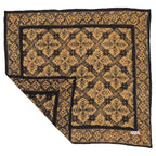 Hand Dyed Batik Bandana, 100% Soft Cotton, Harvest, Brown Black