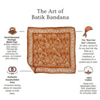 Hand Dyed Batik Bandana, 100% Soft Cotton, Sunrise, Orange, Mustard Yellow