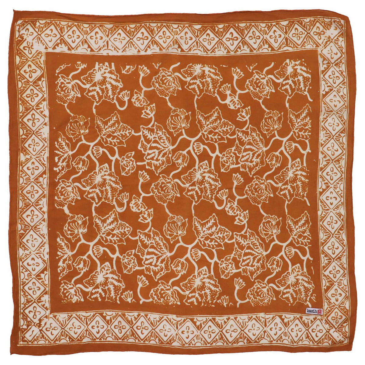 Hand Dyed Batik Bandana, 100% Soft Cotton, Sunrise, Orange, Mustard Yellow
