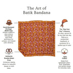 Large 39" Hand Dyed Batik Bandana, 100% Soft Cotton, Dusky fern