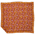 Large 39" Hand Dyed Batik Bandana, 100% Soft Cotton, Dusky fern