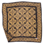 Hand Dyed Batik Bandana, 100% Soft Cotton, Harvest, Brown Black
