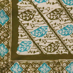 Batik Bandana, 100% Cotton, Leaf Lovers, Green, New, Drawn