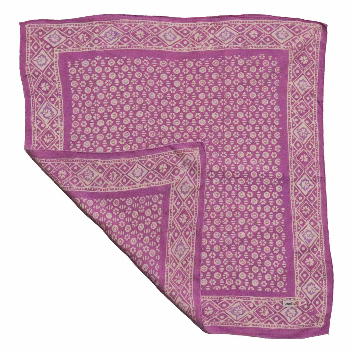 Hand Dyed Batik Bandana, 100% Soft Cotton, Timeless Trace, Purple Flower, Lilac, Lavender, Pink, Graduate's Gift
