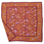 Hand Dyed Batik Bandana, 100% Soft Cotton, Dusky Fern, Pink, Yellow, Purple