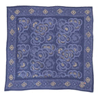 Batik Bandana Blue Roses, Lightweight 100% cotton, Hand Dyed Hand Painted