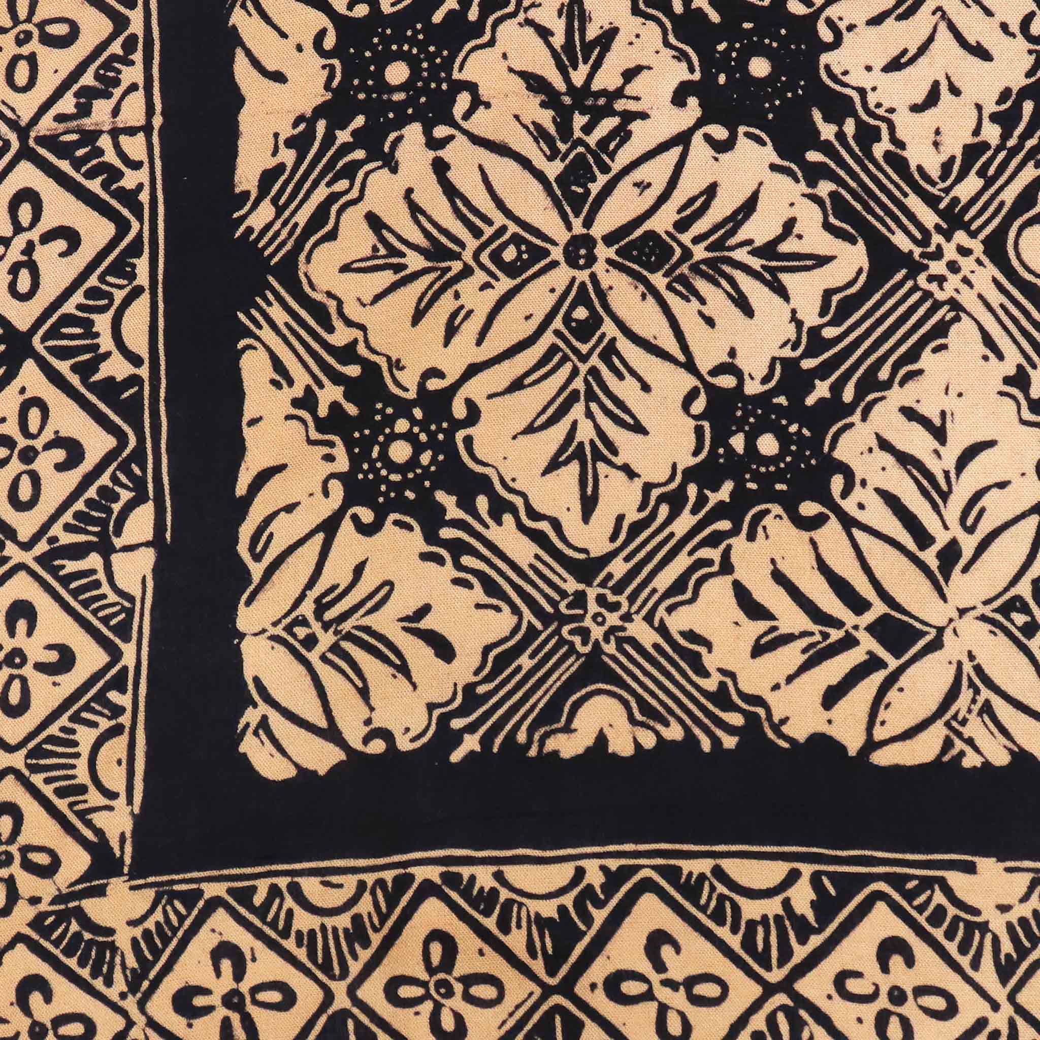 Hand Dyed Batik Bandana, 100% Soft Cotton, Harvest, Brown Black