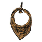 Hand Dyed Batik Bandana, 100% Soft Cotton, Harvest, Brown Black