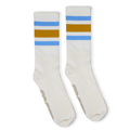 SOCCO Naturals | Columbia Blue & Brass Striped Crew