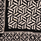 Hand Dyed Batik Bandana, 100% Soft Cotton, Onyx Pinwheel, Black White