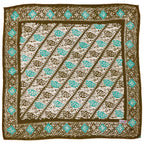 Batik Bandana, 100% Cotton, Leaf Lovers, Green, New, Drawn