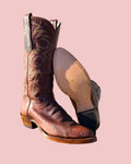 Resoled brown vintage cowboy boot 