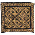 Hand Dyed Batik Bandana, 100% Soft Cotton, Harvest, Brown Black