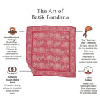 Hand Dyed Batik Bandana, Pink Corpse Flower, Giant Padma, Mother’s Day, Easter, Pastel