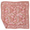 Hand Dyed Batik Bandana, Peach Pink Coral Leaves