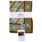 Batik Bandana, 100% Cotton, Leaf Lovers, Green, New, Drawn