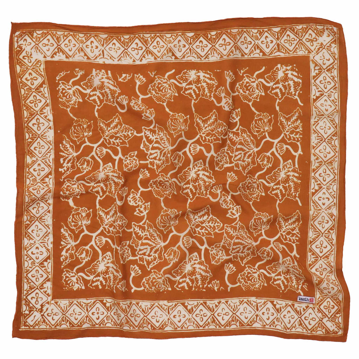 Hand Dyed Batik Bandana, 100% Soft Cotton, Sunrise, Orange, Mustard Yellow
