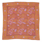 Hand Dyed Batik Bandana, 100% Soft Cotton, Dusky Fern, Pink, Yellow, Purple