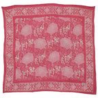 Hand Dyed Batik Bandana, Pink Corpse Flower, Giant Padma, Mother’s Day, Easter, Pastel