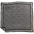 Large 39" Hand Dyed Batik Bandana, 100% Soft Cotton, Horn Beetle, Black White